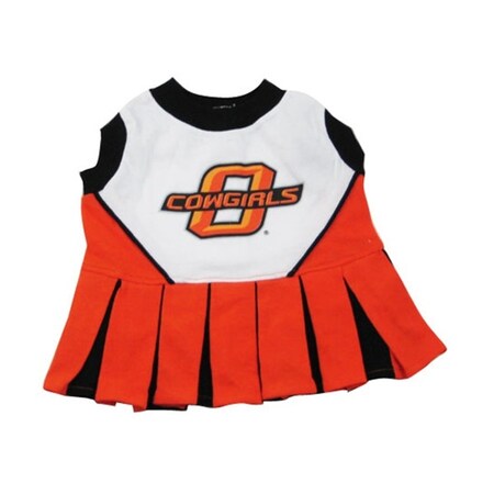 Pets First Oklahoma State Cheerleader Dog Dress - Small pfoks4007-0002